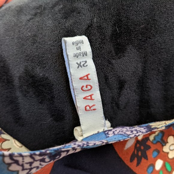 💘 RAGA Guru Tunic Dress Boho Floral Print Tab Sleeve - Picture 4 of 4